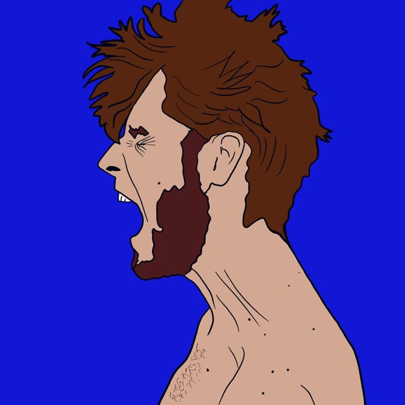 Ilustración: hombre gritando